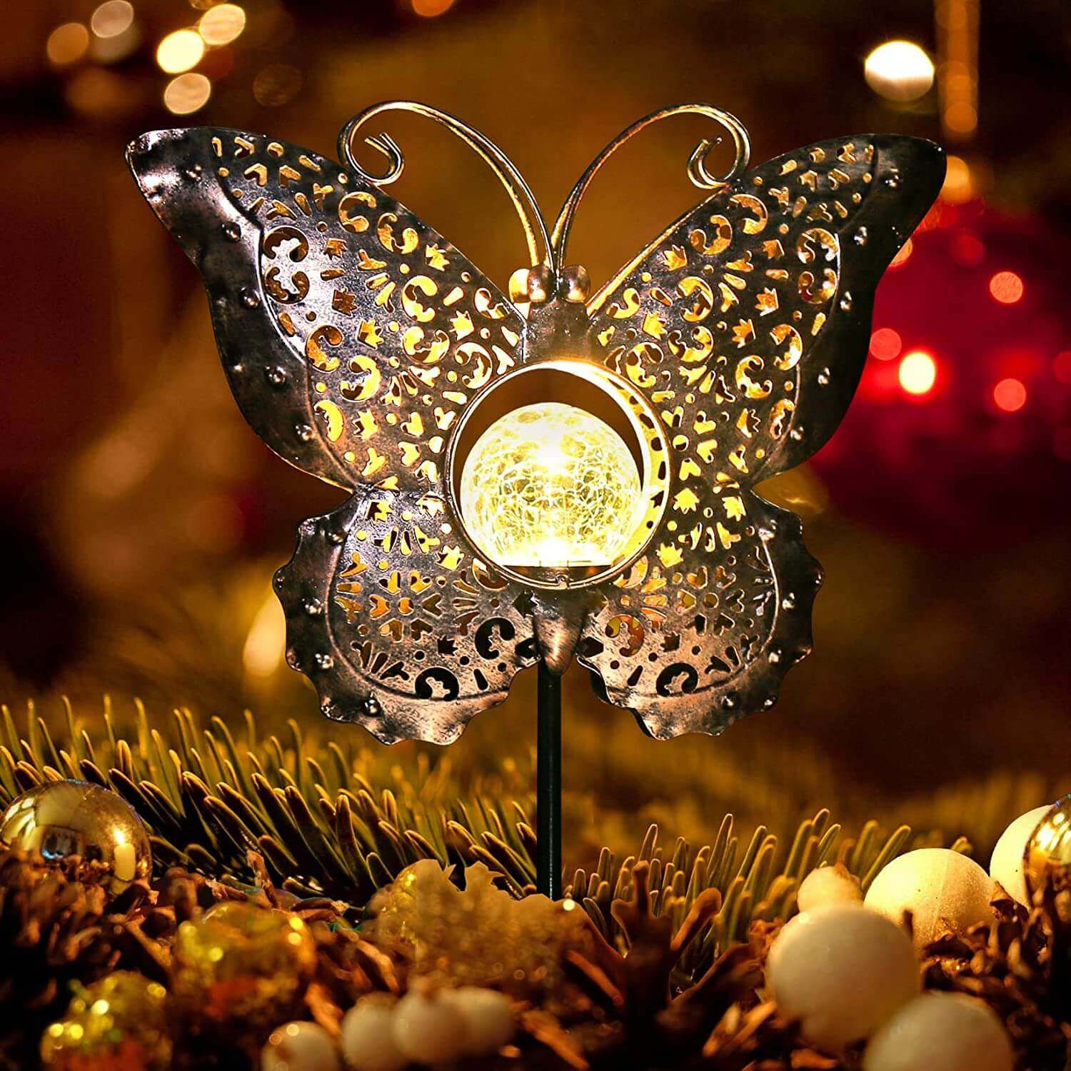 NEWVIVID Solar Light Outdoor Garden Simulation Butterfly